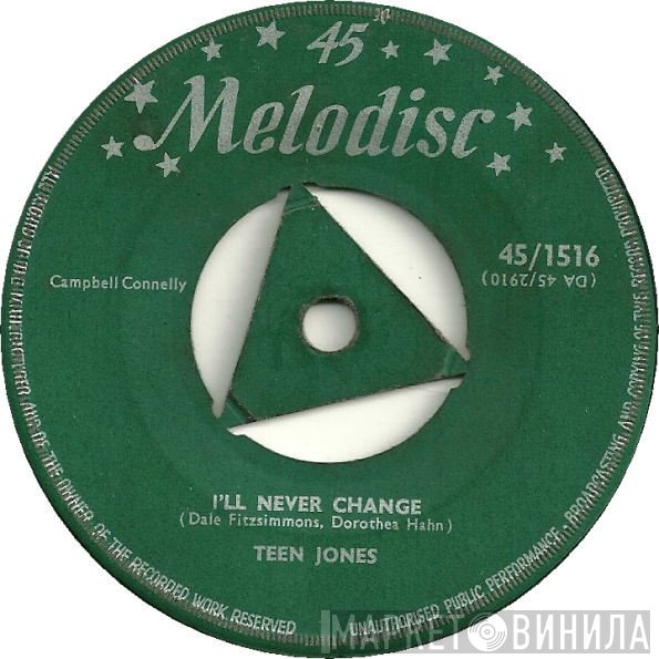 Tommy Dee, Teen Jones - Three Stars / I'll Never Change