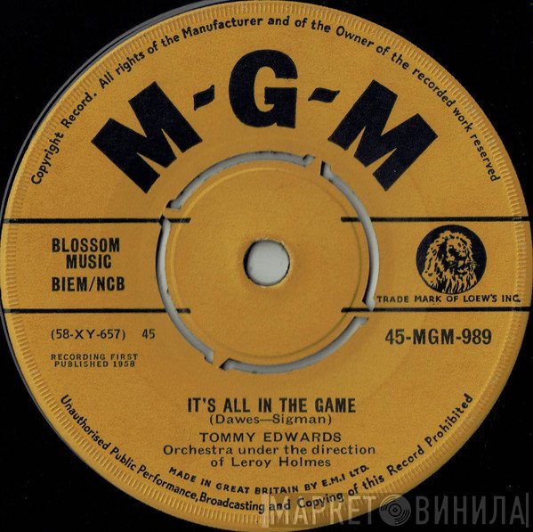 Tommy Edwards - It's All In The Game