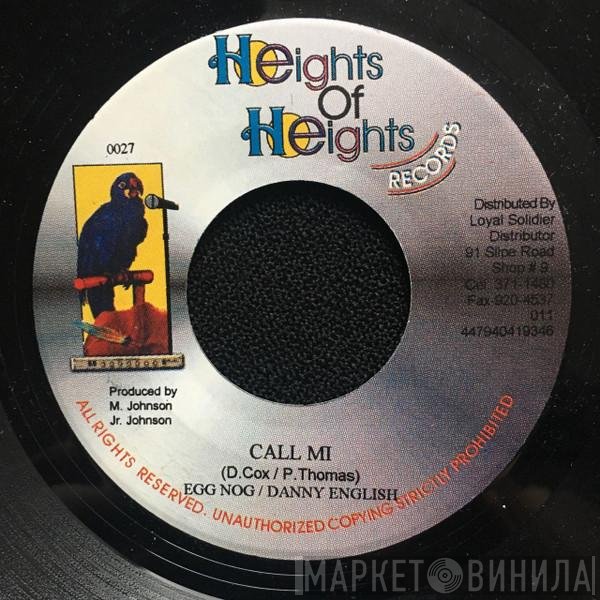 Tony Curtis, Danny English, Egg Nog - Call Mi / One Night Stand
