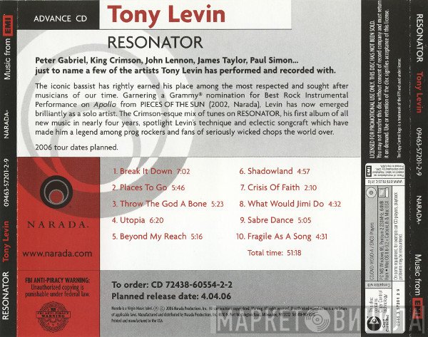 Tony Levin  - Resonator