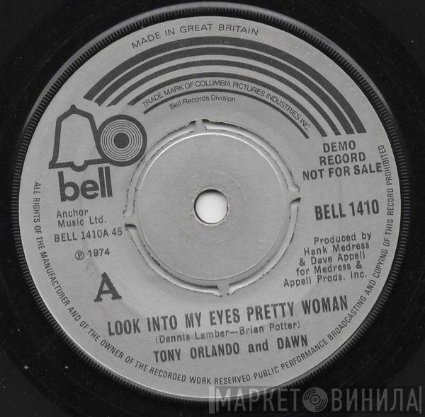 Tony Orlando & Dawn - Look Into My Eyes Pretty Woman / My Love Has No Pride