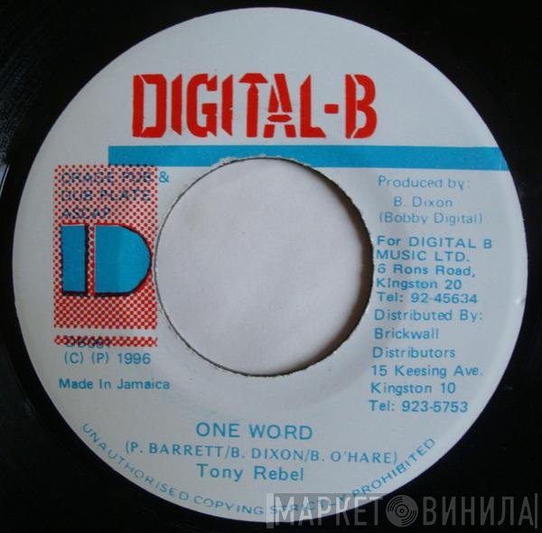 Tony Rebel  - One Word