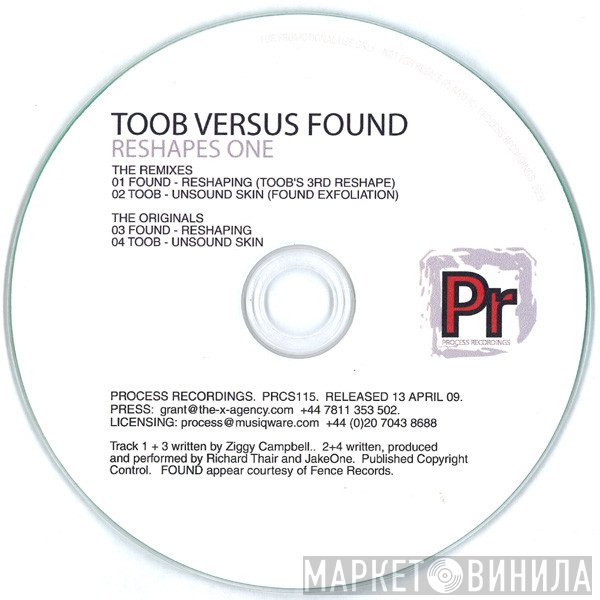 Toob Versus Found  - Reshapes One