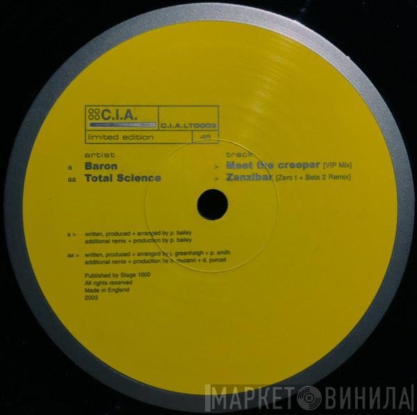 Total Science, Baron - Meet The Creeper / Zanzibar (Remixes)