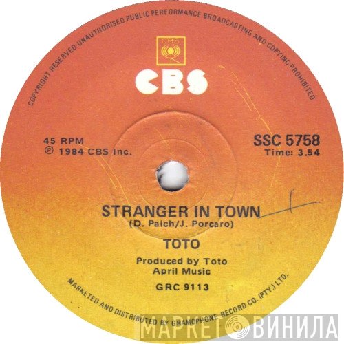 Toto  - Stranger In Town