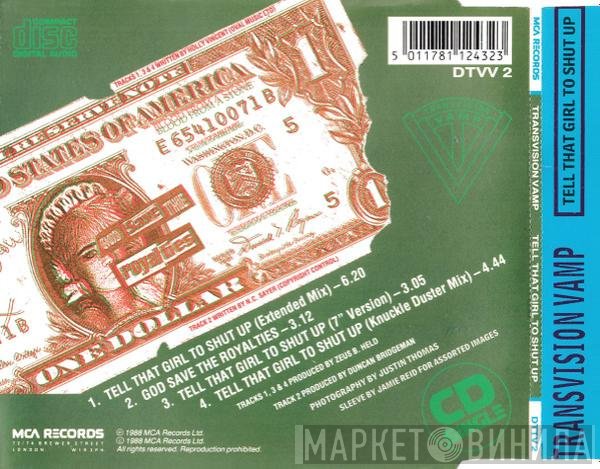 Transvision Vamp - Tell That Girl To Shut Up