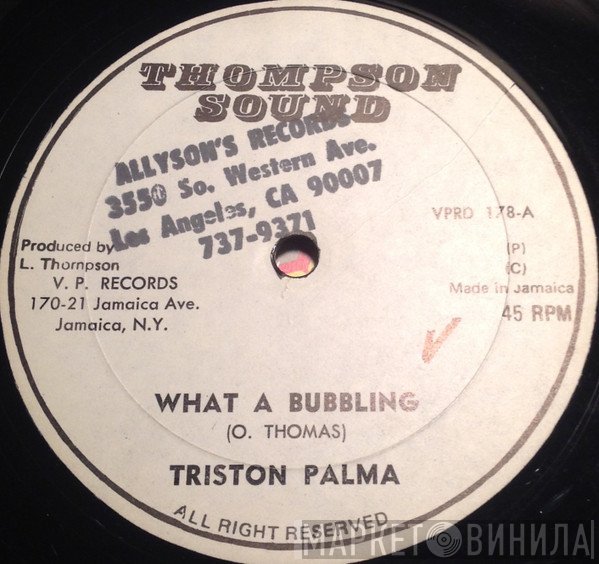 Tristan Palmer - What A Bubbling / Dance Dance