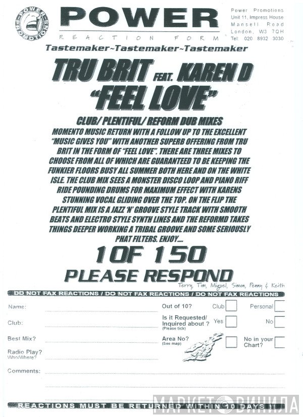 Tru-Brit - Feel Love