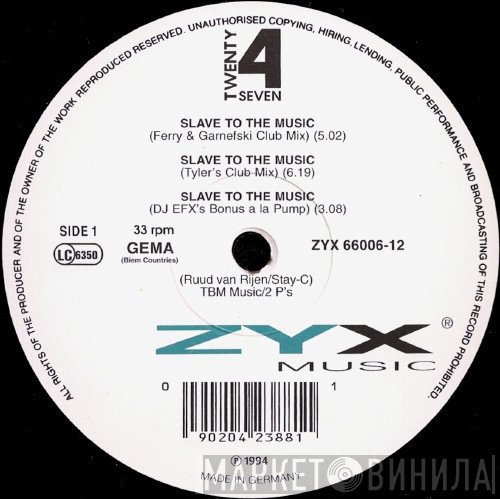 Twenty 4 Seven - Slave To The Music