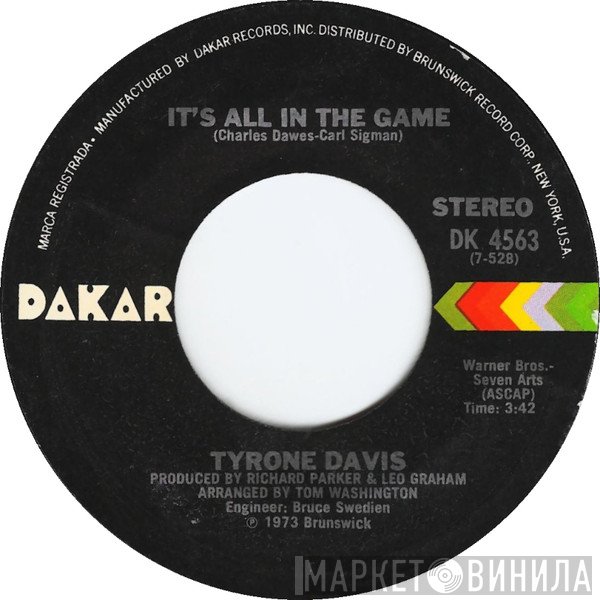 Tyrone Davis - It's All In The Game / Where Lovers Meet