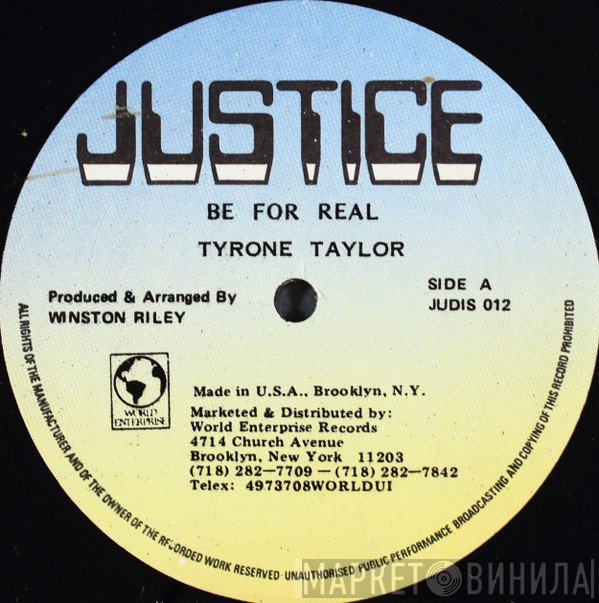 Tyrone Taylor - Be For Real