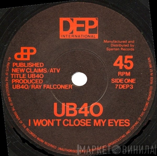 UB40 - I Won't Close My Eyes