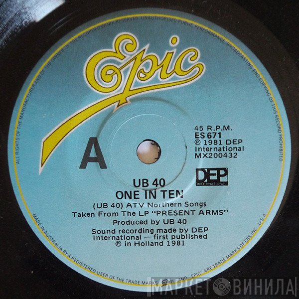 UB40  - One In Ten