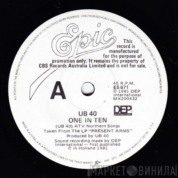 UB40  - One In Ten