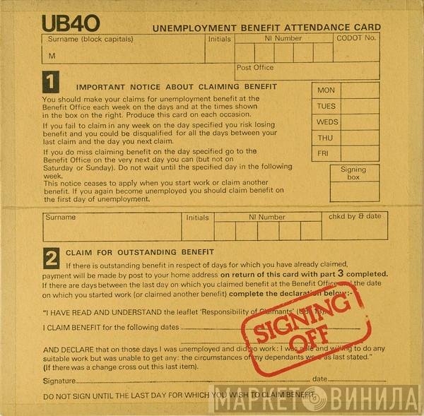 UB40  - Signing Off