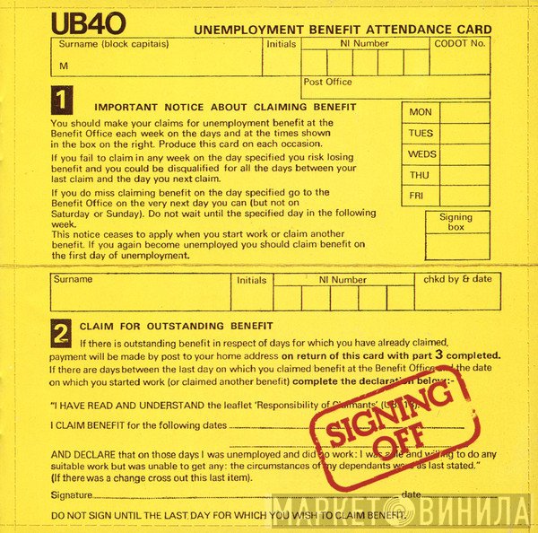 UB40  - Signing Off