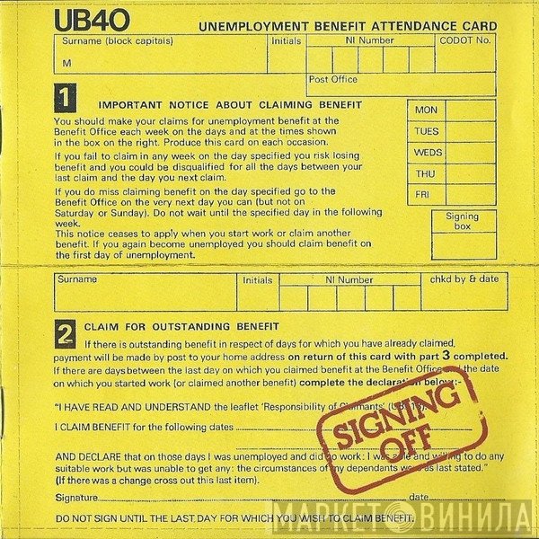 UB40  - Signing Off