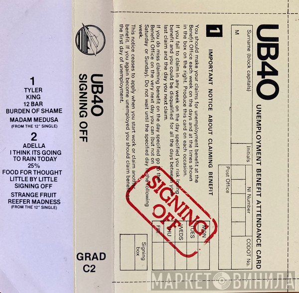 UB40  - Signing Off