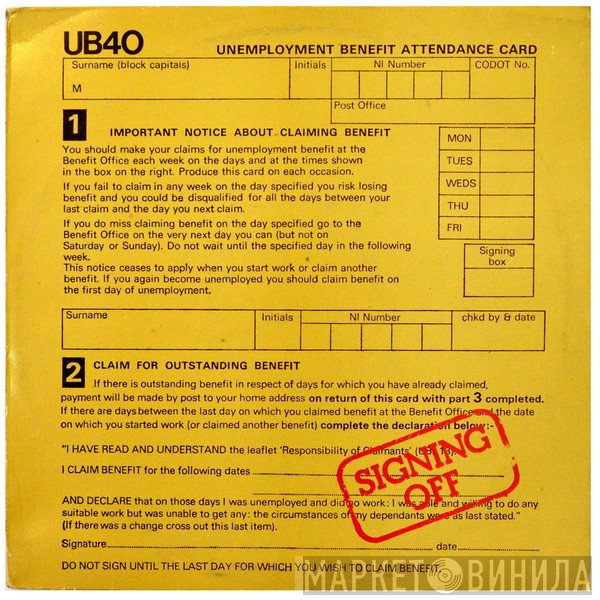 UB40  - Signing Off