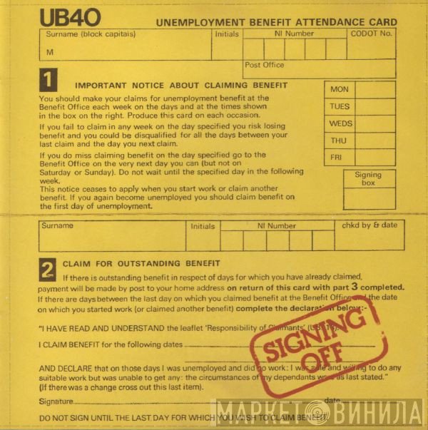 UB40  - Signing Off