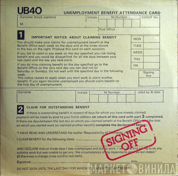 UB40  - Signing Off
