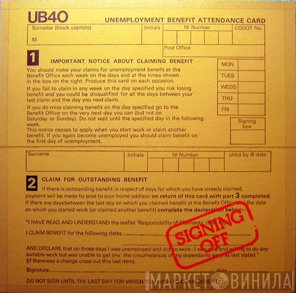 UB40  - Signing Off