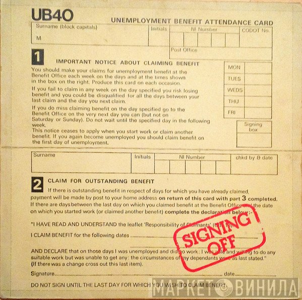 UB40  - Signing Off
