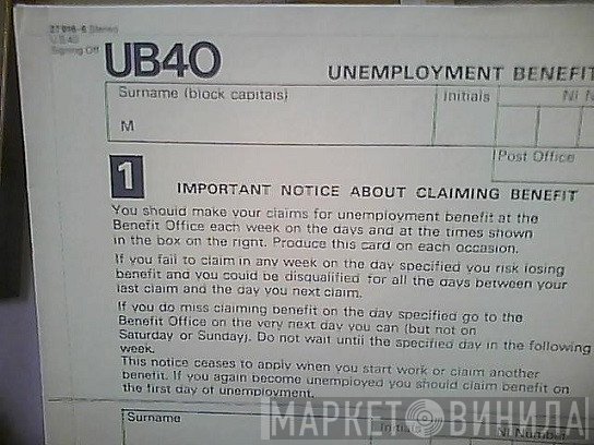 UB40  - Signing Off