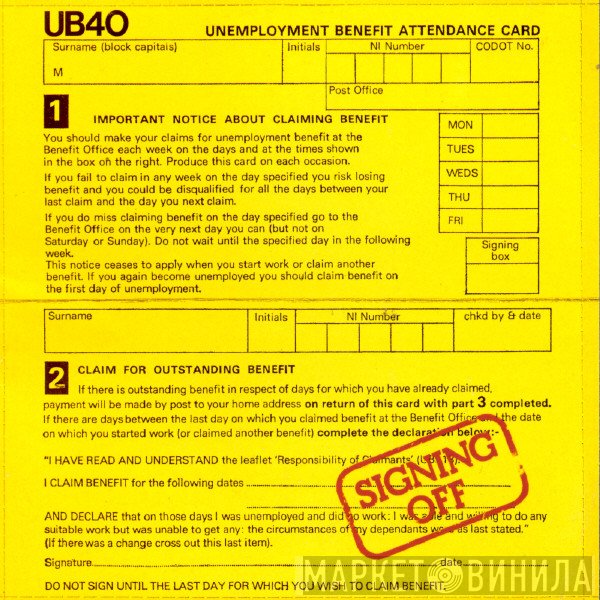 UB40  - Signing Off