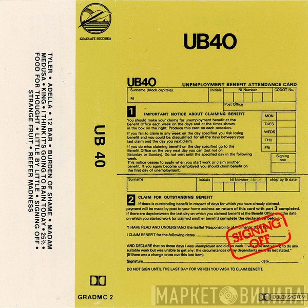 UB40  - Signing Off