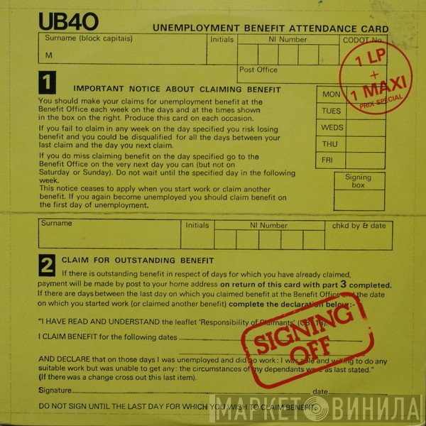 UB40  - Signing Off