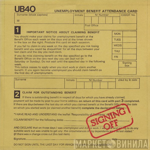 UB40 - Signing Off