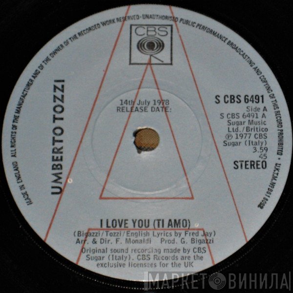 Umberto Tozzi - I Love You (Ti Amo)