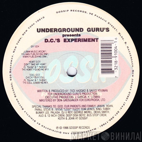 Underground Guru's, D.C.'s Experiment - Don't Take My Heart