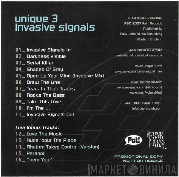 Unique 3  - Invasive Signals