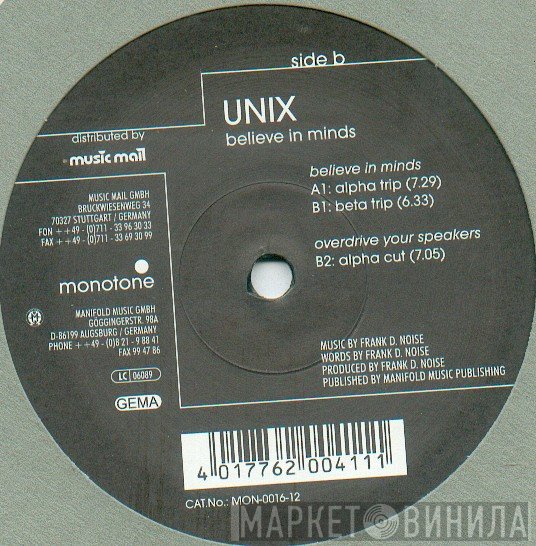 Unix - Believe In Minds
