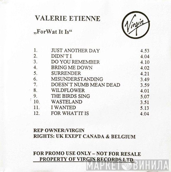 Valerie Etienne  - For What It Is