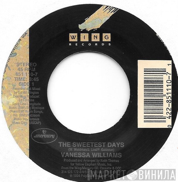 Vanessa Williams - The Sweetest Days / Dreamin'