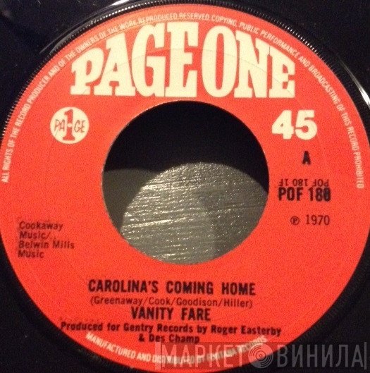 Vanity Fare - Carolina's Comin' Home / On Your Own