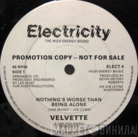 Velvette  - Nothing's Worse Than Being Alone