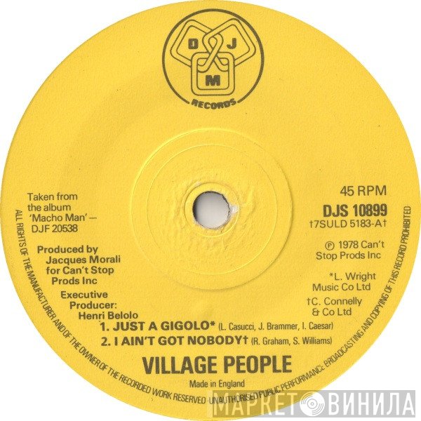 Village People - Just A Gigolo / I Ain't Got Nobody