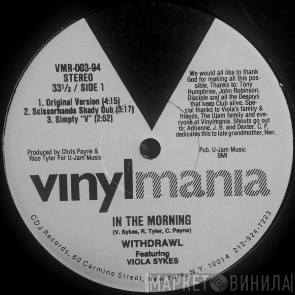 Viola Sykes, Withdrawl - In The Morning
