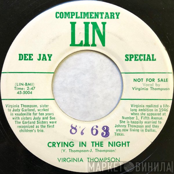 Virginia Thompson   - Crying In The Night