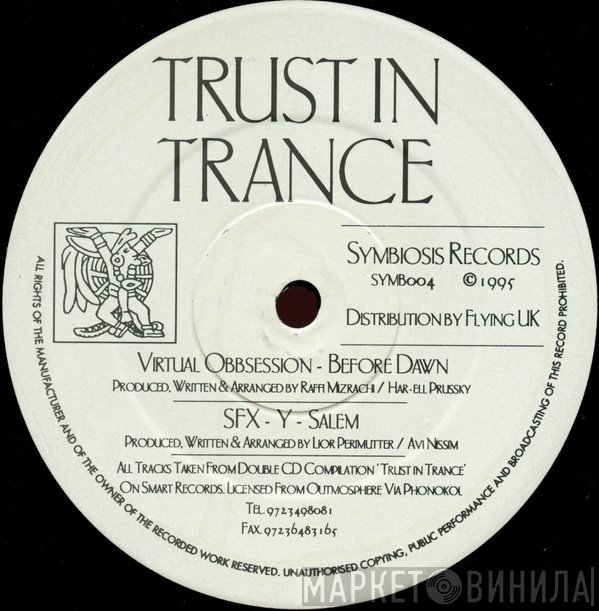 Virtual Obsession / SFX  - Trust In Trance