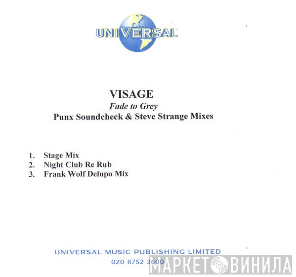 Visage, Punx Soundcheck  - Fade To Grey (Punx Soundcheck & Steve Strange Mixes)