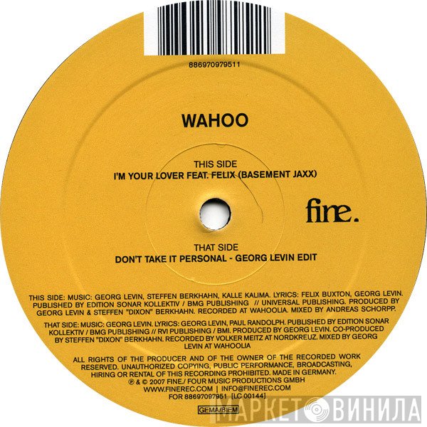 Wahoo - I'm Your Lover / Don't Take It Personal