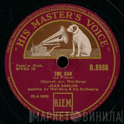 Wal-Berg Orchestra, Jean Sablon - The Cab = Le Fiacre / Paris, You Have Not Changed = Paris Tu N'As Pas Change 