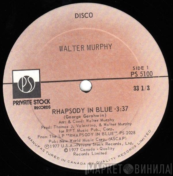 Walter Murphy  - Rhapsody In Blue / A Fifth Of Beethoven / Midnight Express