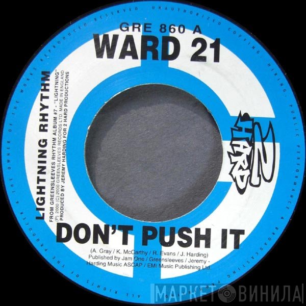Ward 21, Pacemakers - Don't Push It / Bad Man