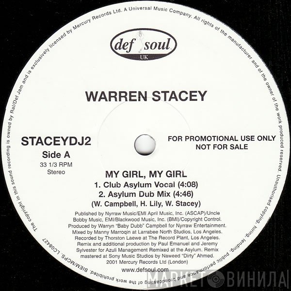 Warren Stacey - My Girl, My Girl